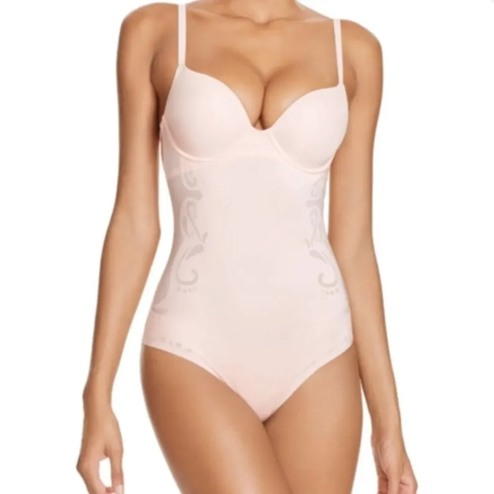 SPANX Haute Contour Deco Sweetheart Pink Panty Bodysuit 38C - Picture 1 of 10